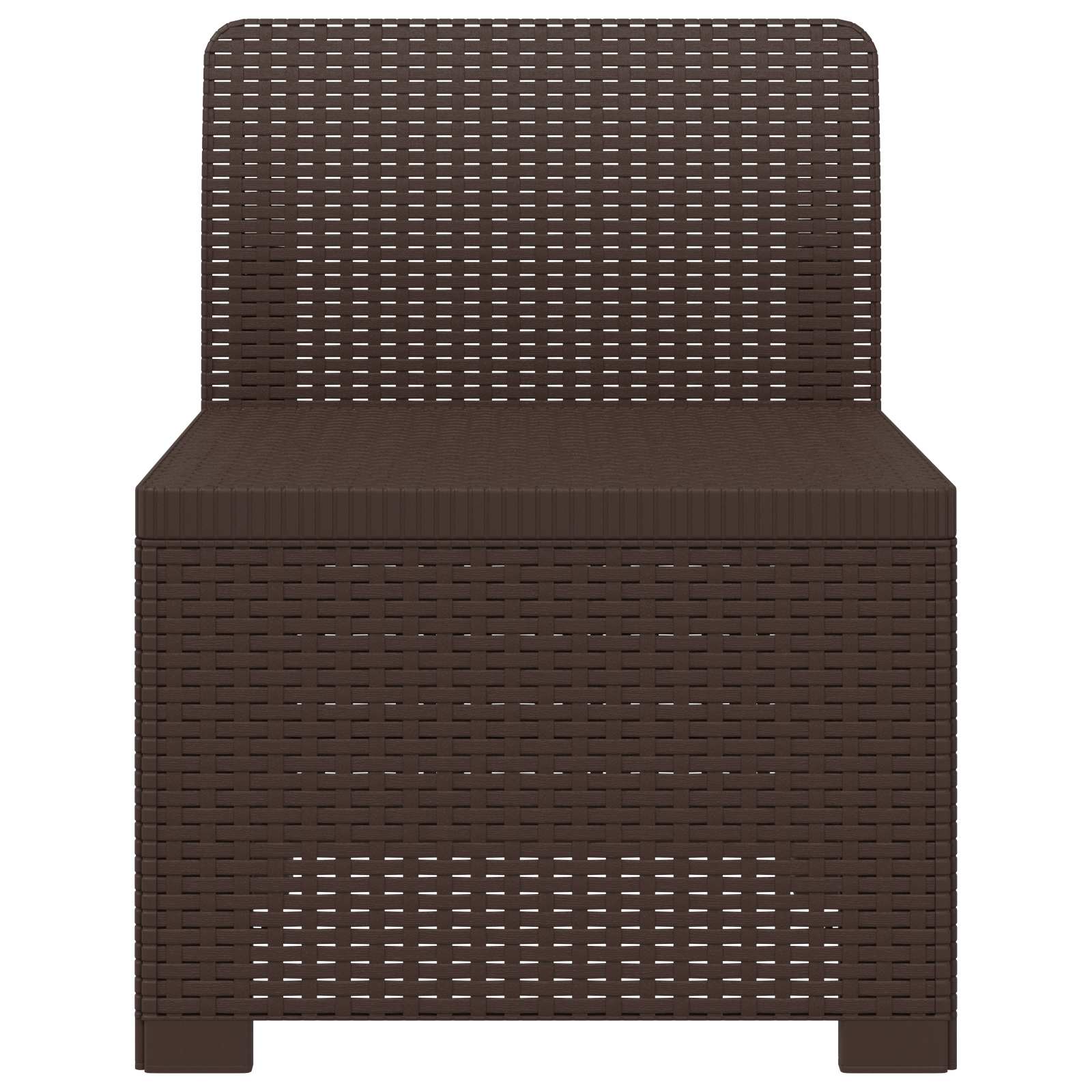Divano da Giardino a 1 Posto Aspetto Rattan PP Marrone