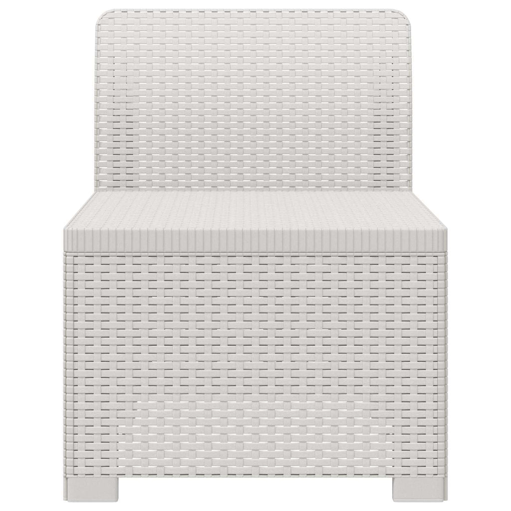 Divano da Giardino a 1 Posto Aspetto Rattan PP Bianco