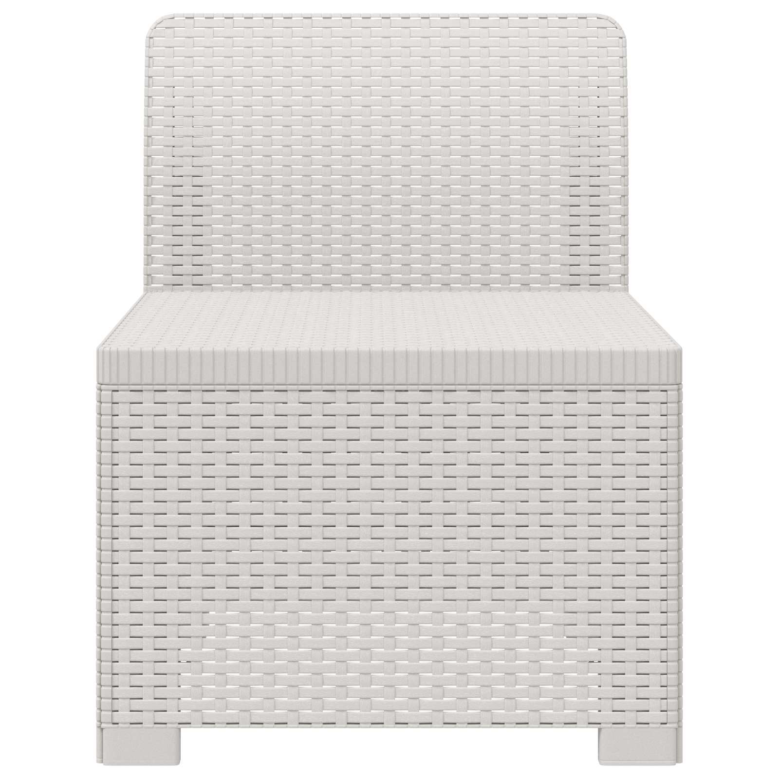 Divano da Giardino a 1 Posto Aspetto Rattan PP Bianco