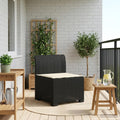 Divano da Giardino a 1 Posto con Cuscino Aspetto Rattan PP