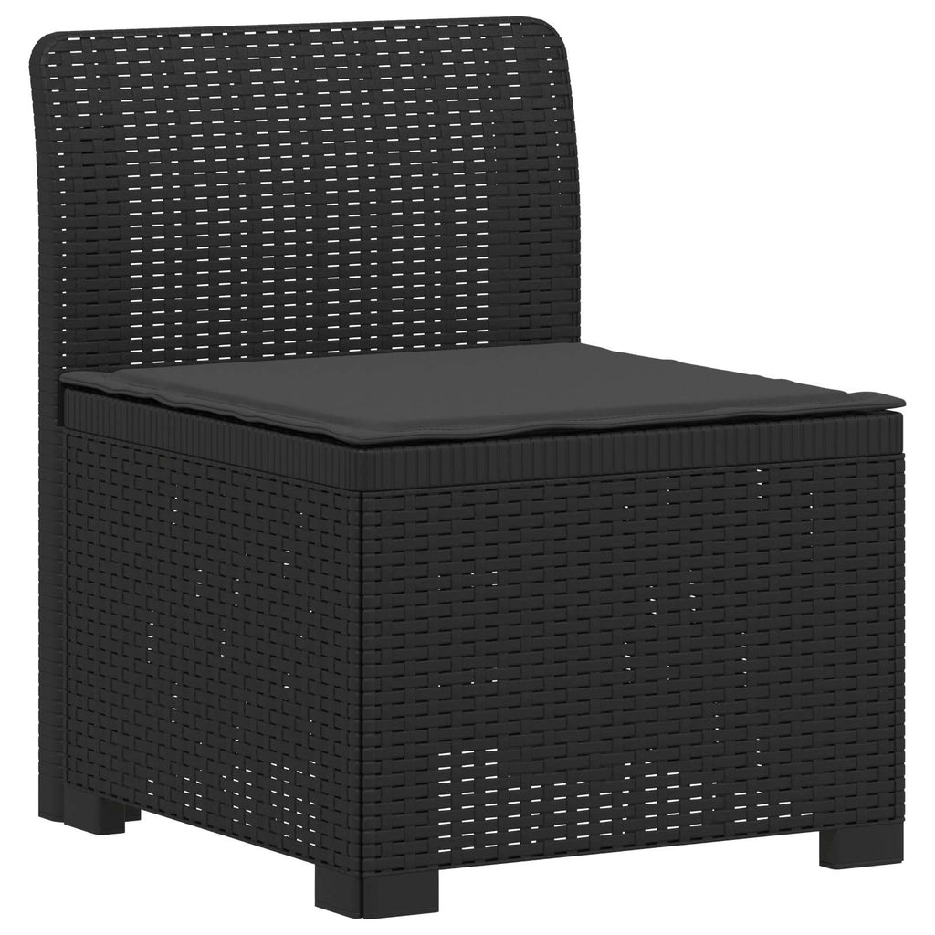 Divano da Giardino a 1 Posto con Cuscino Aspetto Rattan PP