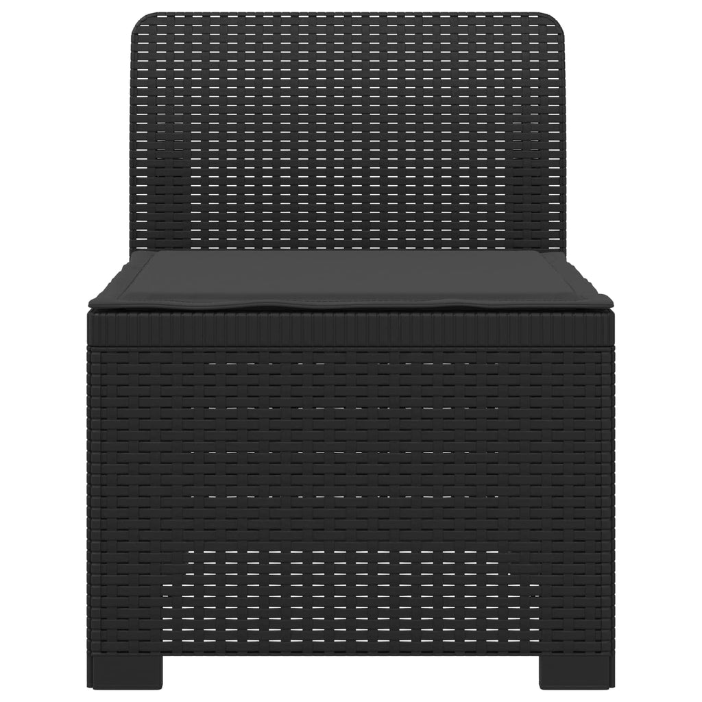 Divano da Giardino a 1 Posto con Cuscino Aspetto Rattan PP