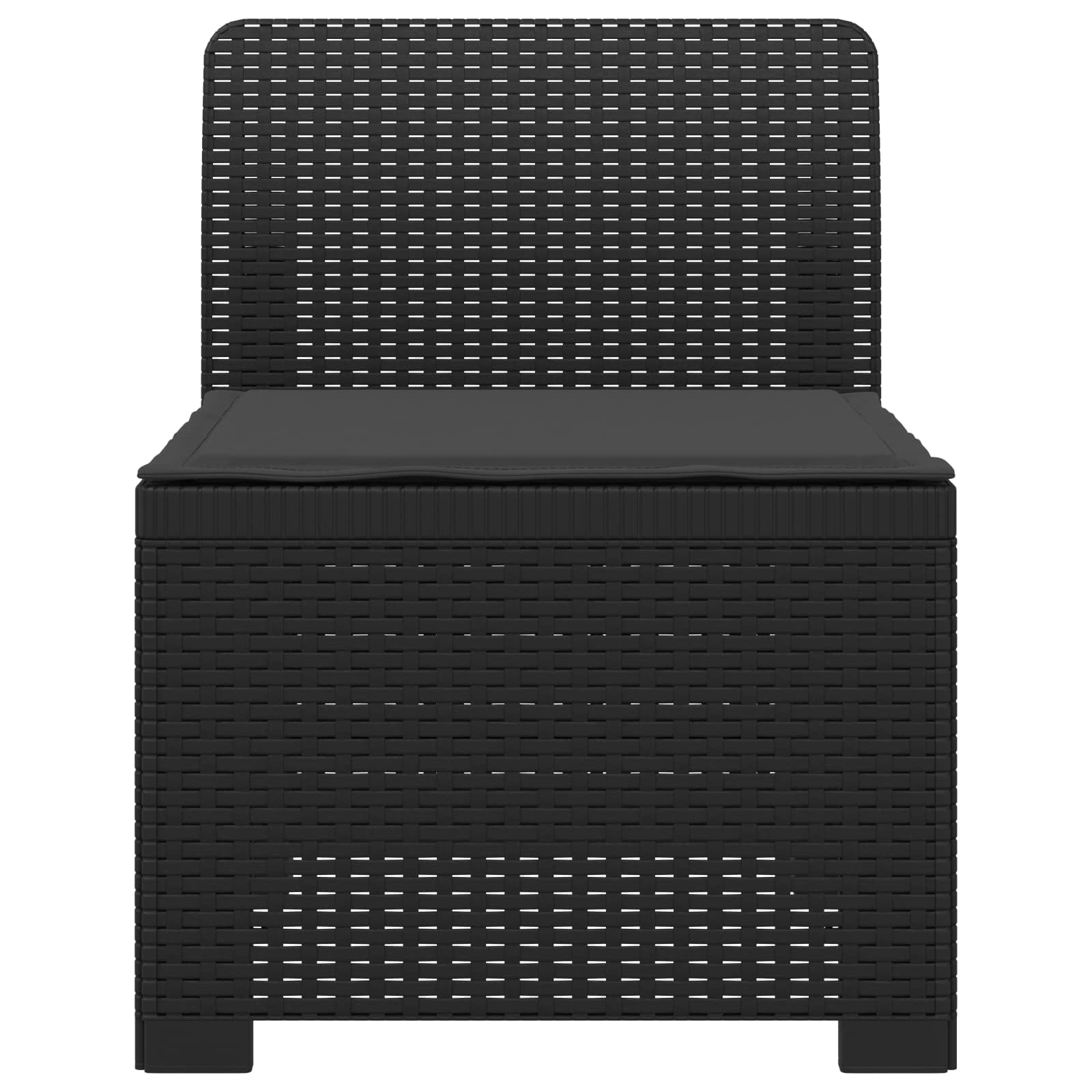 Divano da Giardino a 1 Posto con Cuscino Aspetto Rattan PP