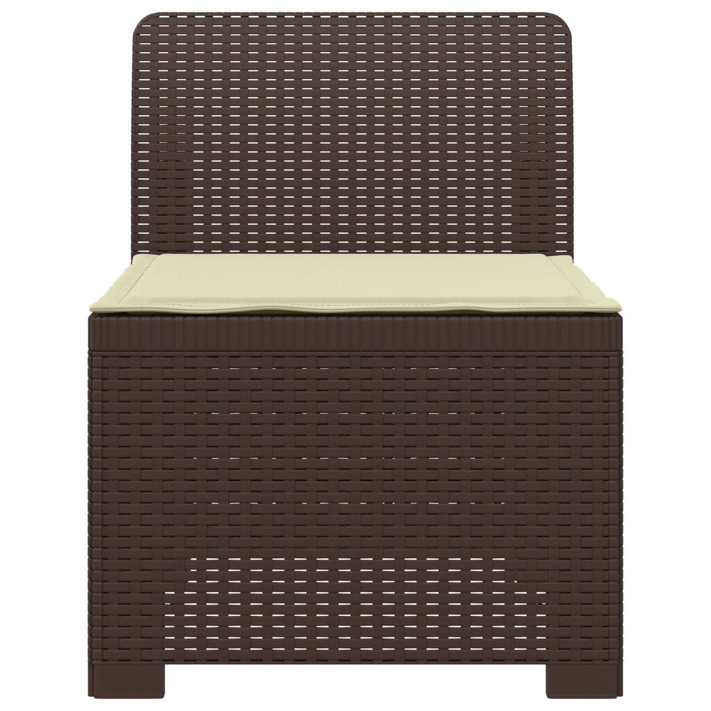 Divano da Giardino a 1 Posto con Cuscino Aspetto Rattan PP