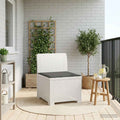Divano da Giardino a 1 Posto con Cuscino Aspetto Rattan PP