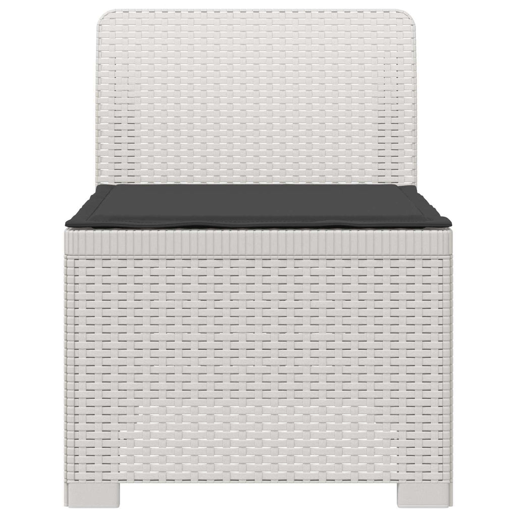 Divano da Giardino a 1 Posto con Cuscino Aspetto Rattan PP