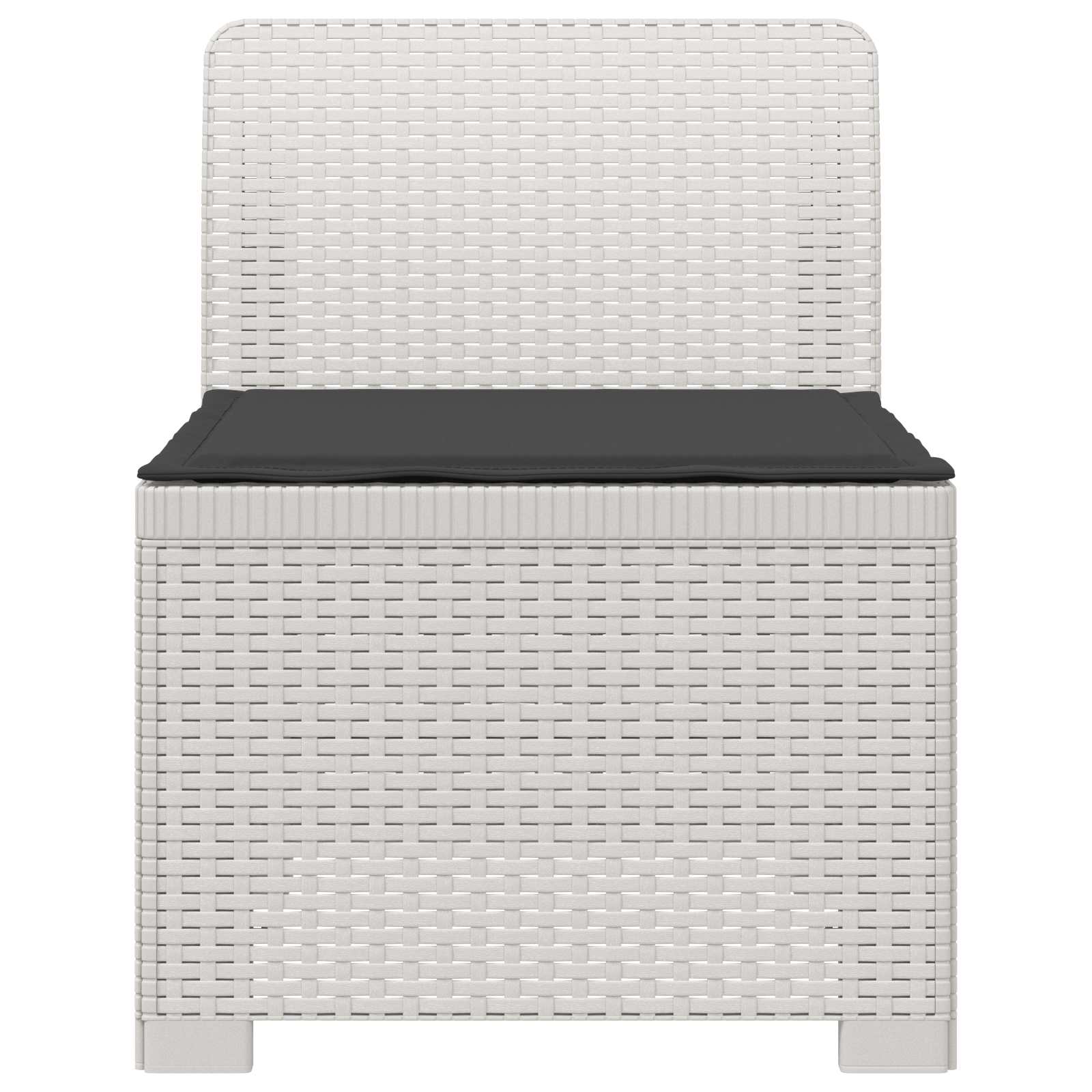 Divano da Giardino a 1 Posto con Cuscino Aspetto Rattan PP