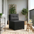 Divano da Giardino a 1 Posto con Cuscini Aspetto Rattan PP