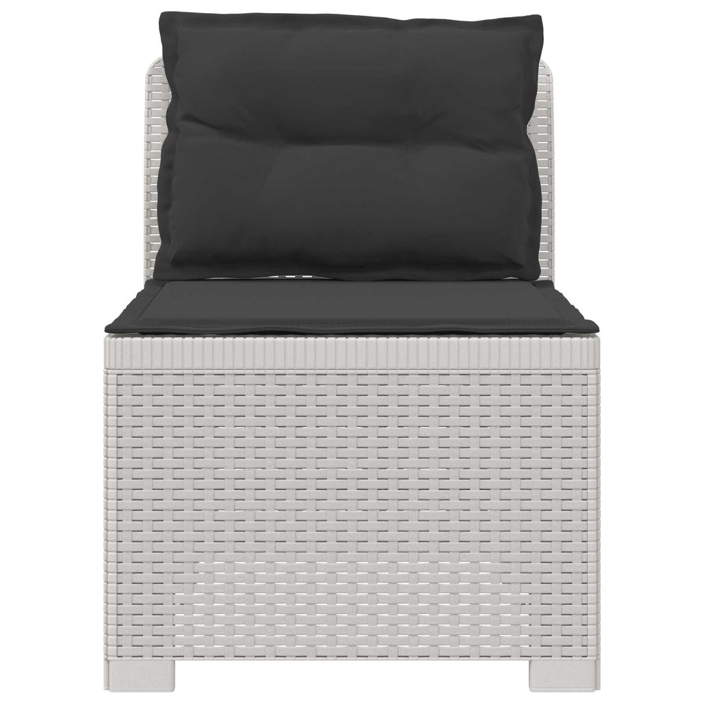 Divano da Giardino a 1 Posto con Cuscini Aspetto Rattan PP