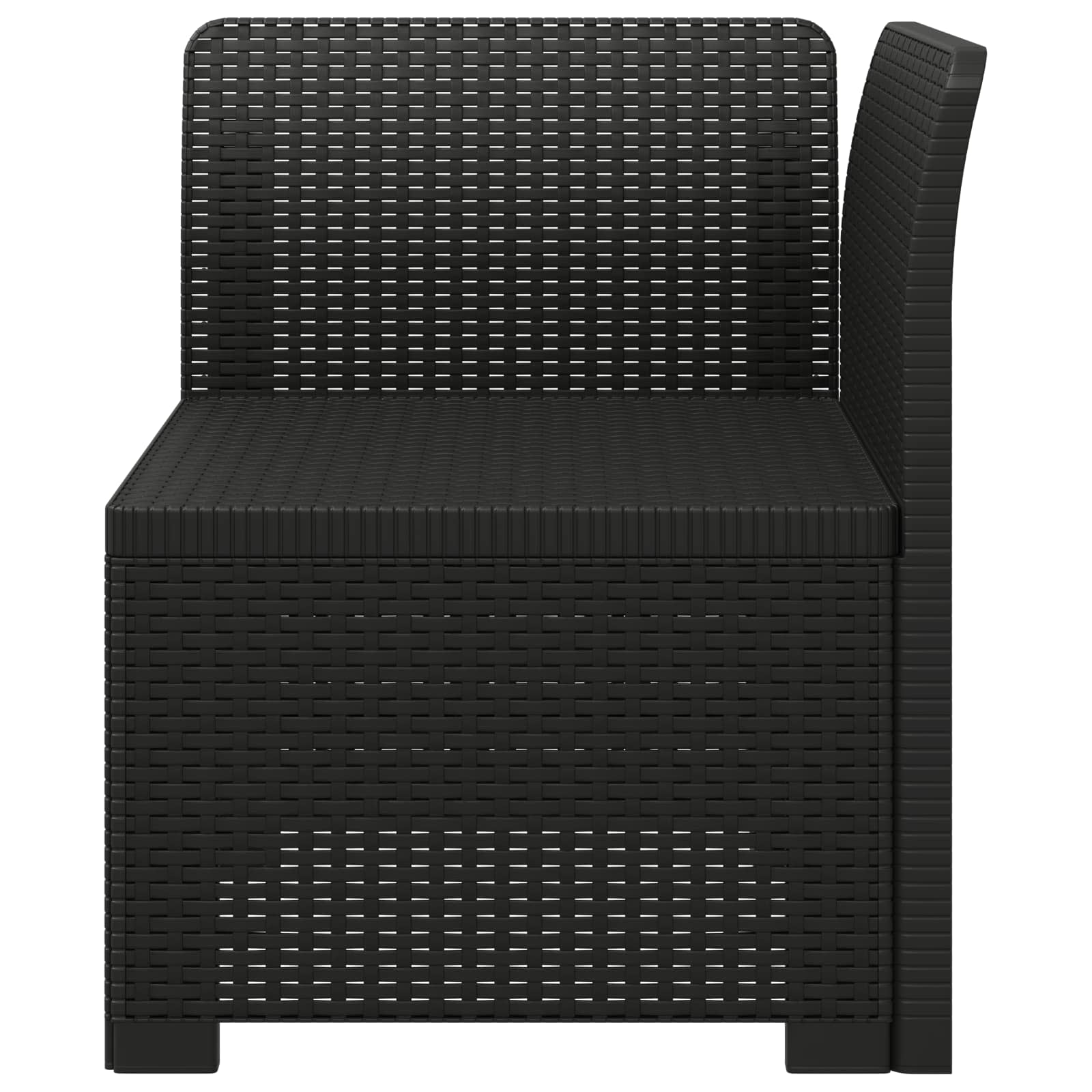 Divano da Giardino a 1 Posto Aspetto Rattan PP Antracite