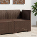 Divano da Giardino a 1 Posto Aspetto Rattan PP Marrone