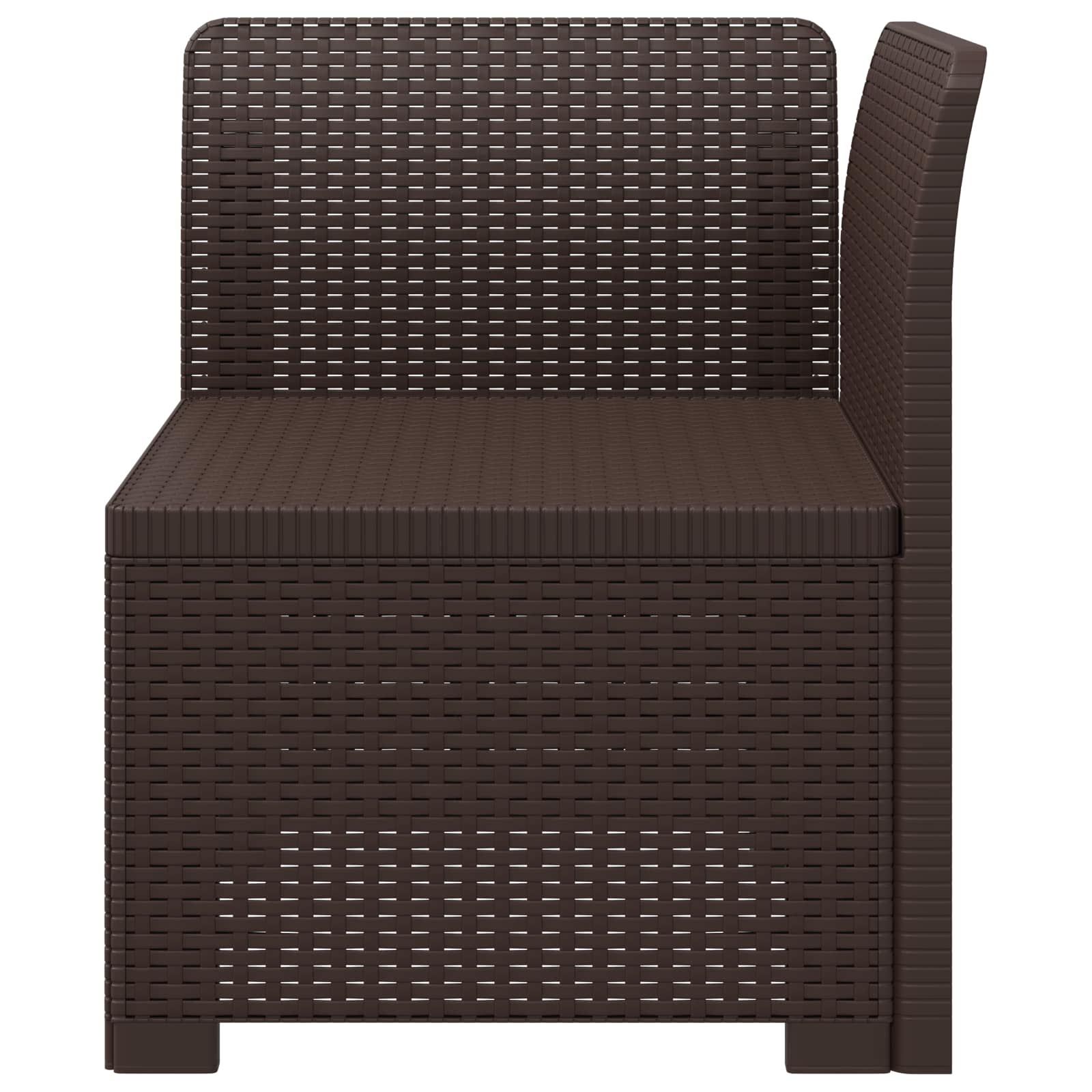 Divano da Giardino a 1 Posto Aspetto Rattan PP Marrone