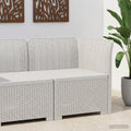 Divano da Giardino a 1 Posto Aspetto Rattan PP Bianco