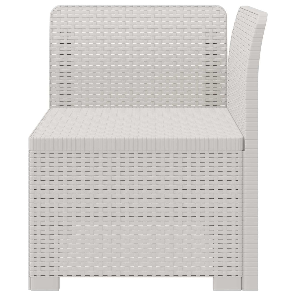 Divano da Giardino a 1 Posto Aspetto Rattan PP Bianco