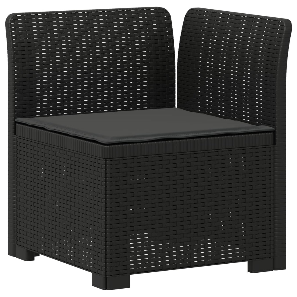 Divano da Giardino a 1 Posto con Cuscino Aspetto Rattan PP