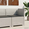 Divano da Giardino a 1 Posto con Cuscino Aspetto Rattan PP