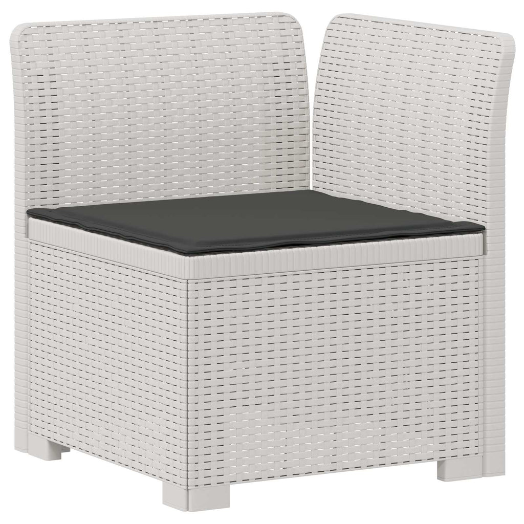 Divano da Giardino a 1 Posto con Cuscino Aspetto Rattan PP