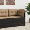 Divano da Giardino a 1 Posto con Cuscini Aspetto Rattan PP