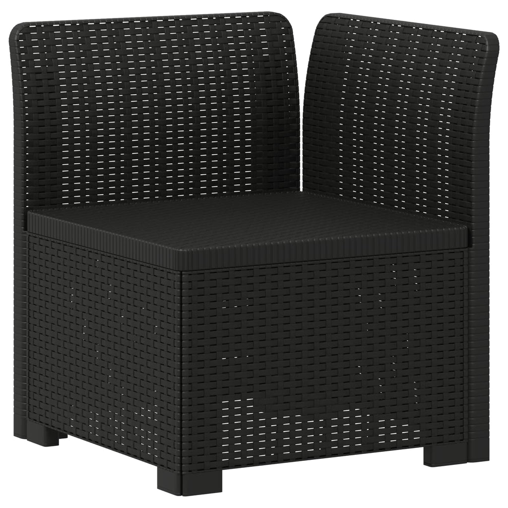 Divano da Giardino a 1 Posto con Cuscini Aspetto Rattan PP