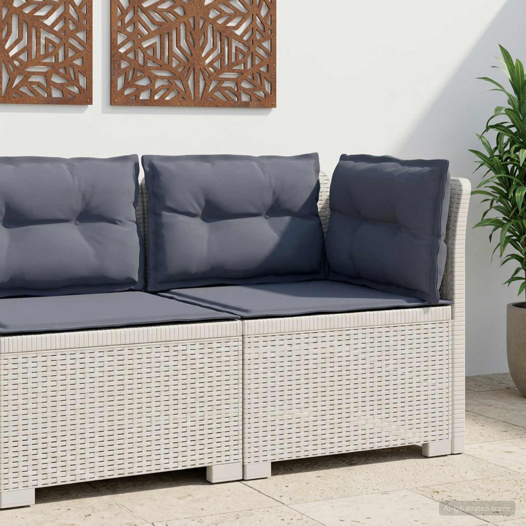 Divano da Giardino a 1 Posto con Cuscini Aspetto Rattan PP
