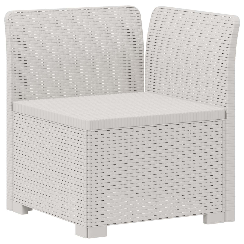 Divano da Giardino a 1 Posto con Cuscini Aspetto Rattan PP