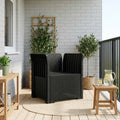Poltrona a 1 Posto Aspetto Rattan PP Antracite
