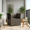 Poltrona a 1 Posto Aspetto Rattan PP Grigio Chiaro