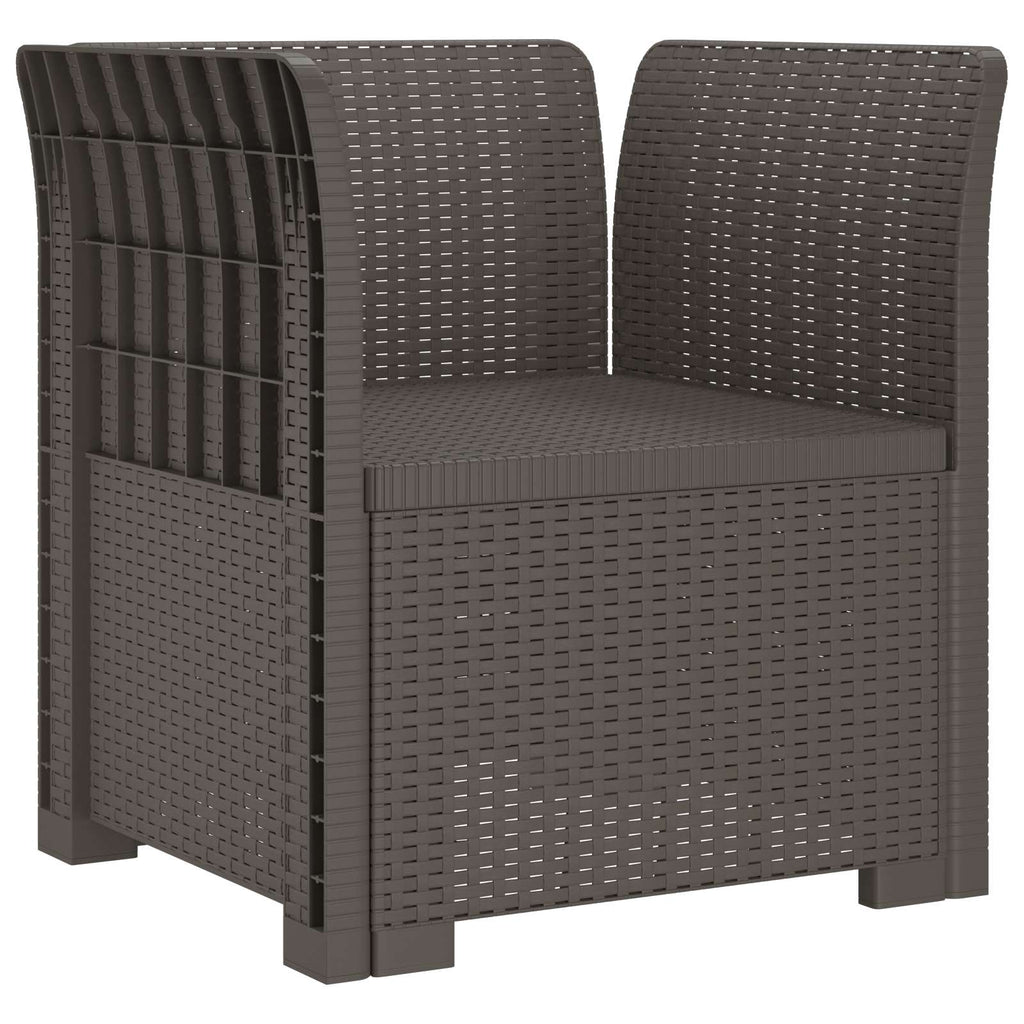 Poltrona a 1 Posto Aspetto Rattan PP Grigio Chiaro