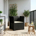Poltrona a 1 Posto con Cuscino Aspetto Rattan PP Antracite