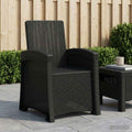 Sedia da giardino reclinabile effetto rattan Antracite PP