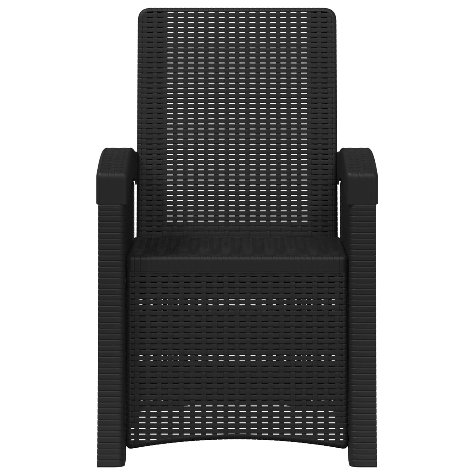 Sedia da giardino reclinabile effetto rattan Antracite PP