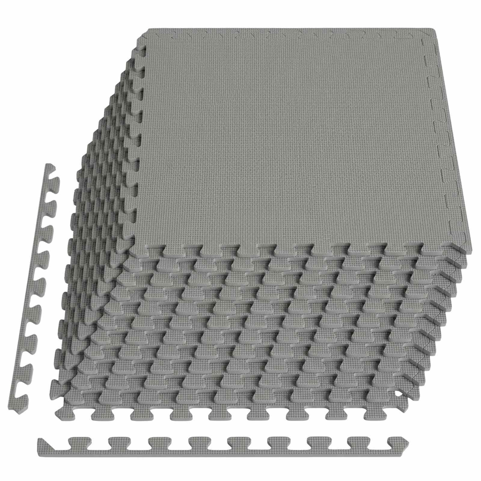 Tappetino per piscina 12 pz Grigio 4,32 m² Schiuma EVA
