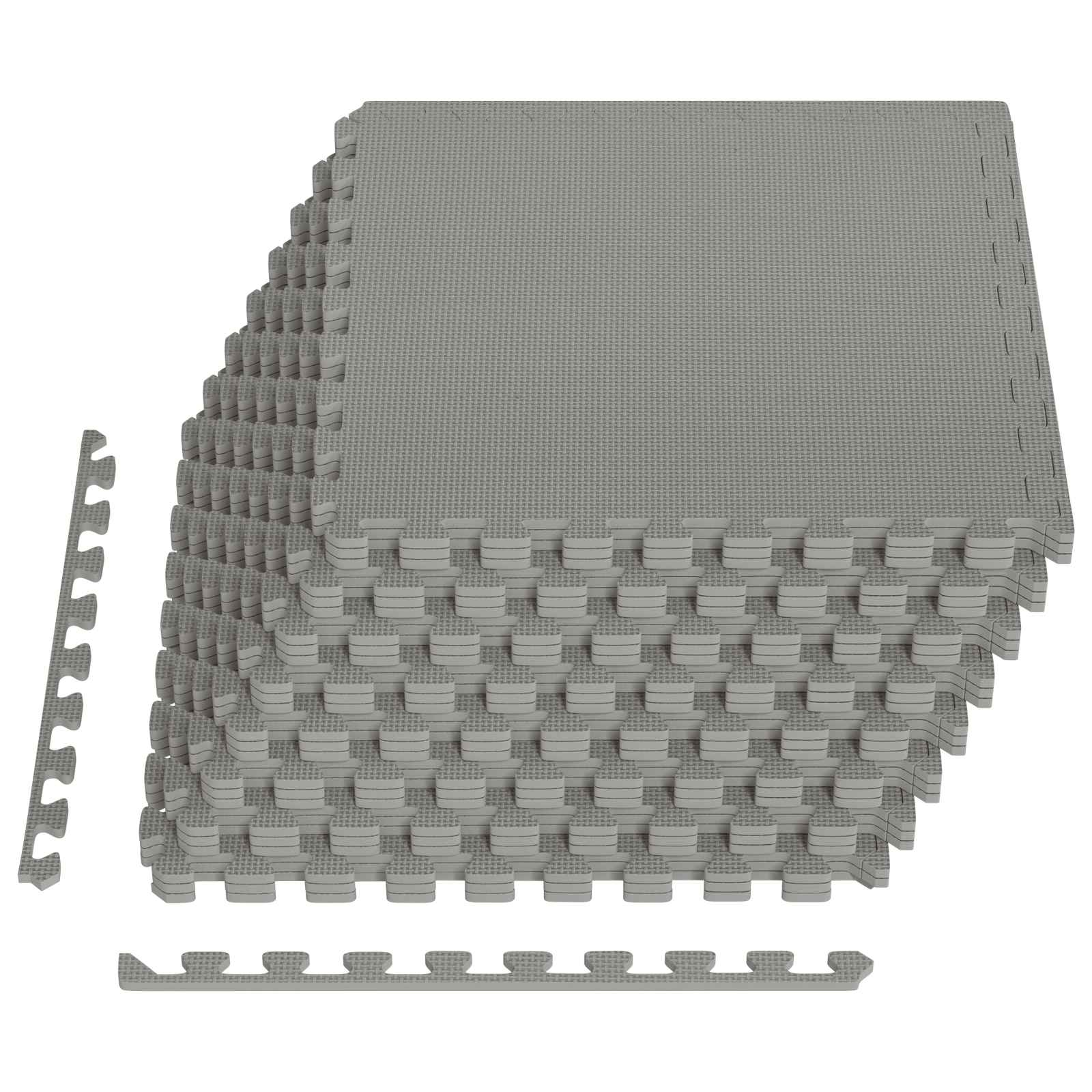 Tappetino per piscina 24 pz Grigio 8,64 m² Schiuma EVA
