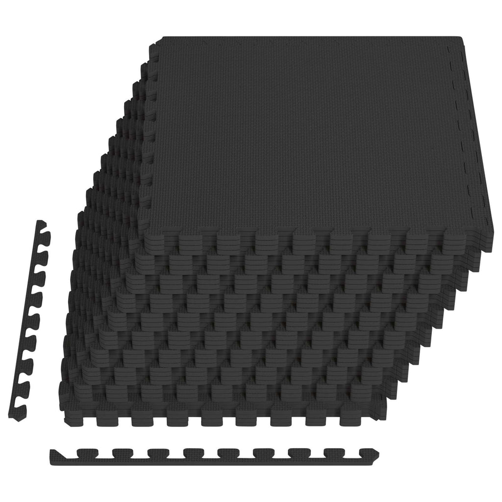 Tappetino per piscina 40 pz Nero 14,4 m² Schiuma EVA