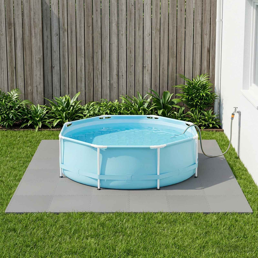 Tappetino per piscina 40 pz Grigio 14,4 m² Schiuma EVA
