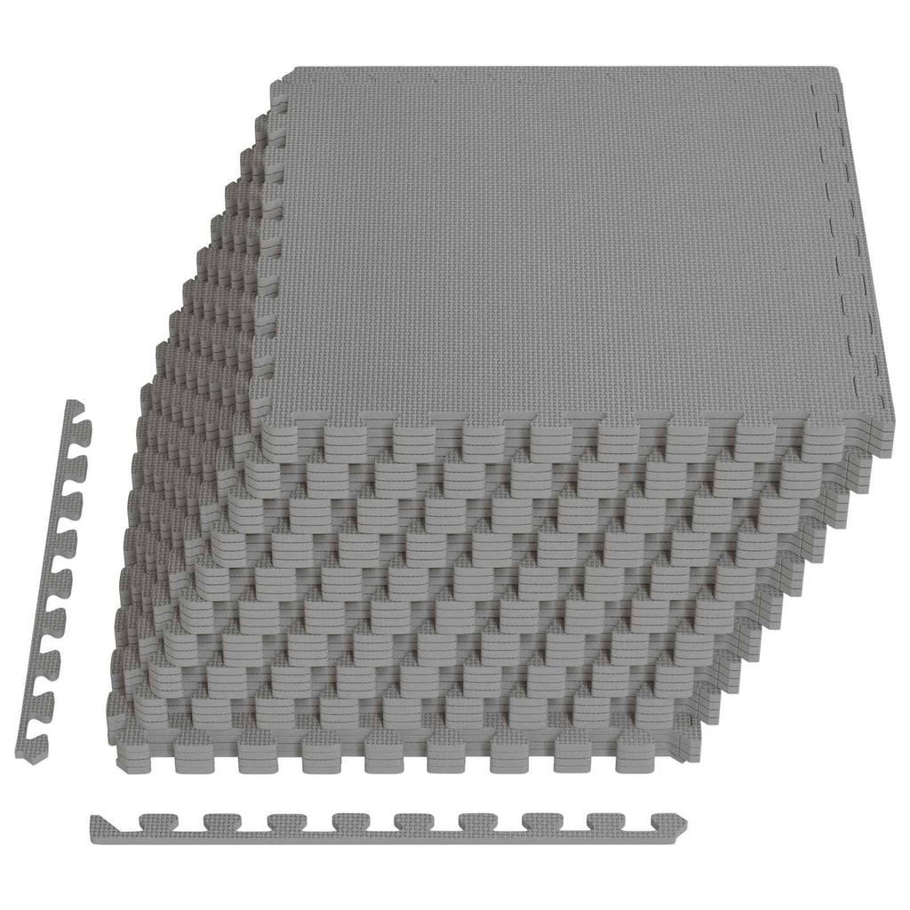 Tappetino per piscina 40 pz Grigio 14,4 m² Schiuma EVA