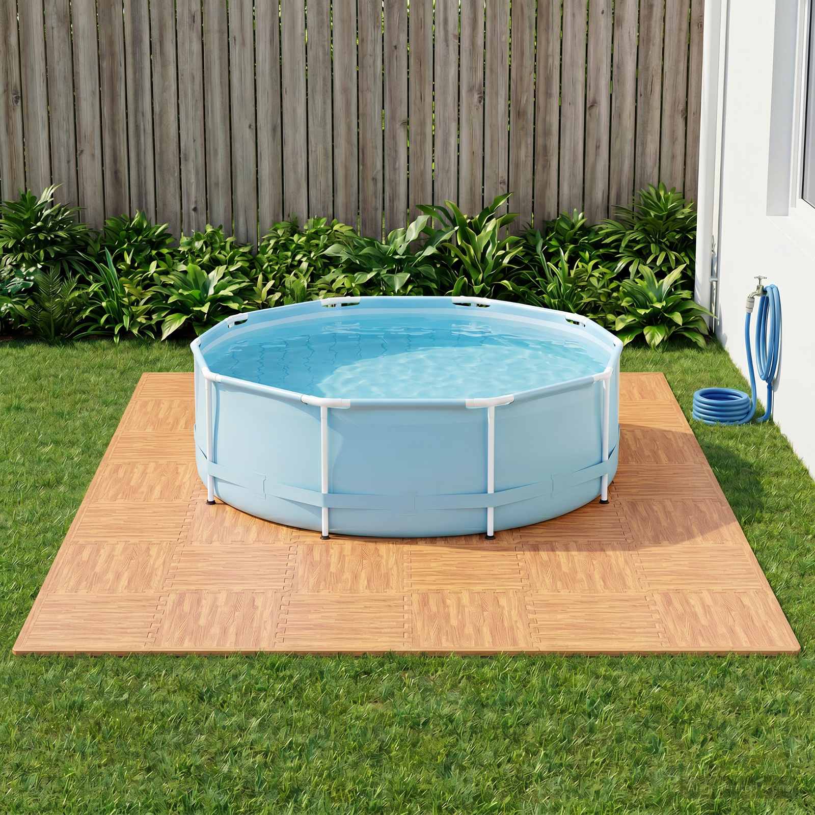 Tappetino per piscina 40 pz legno 14,4 m² Schiuma EVA