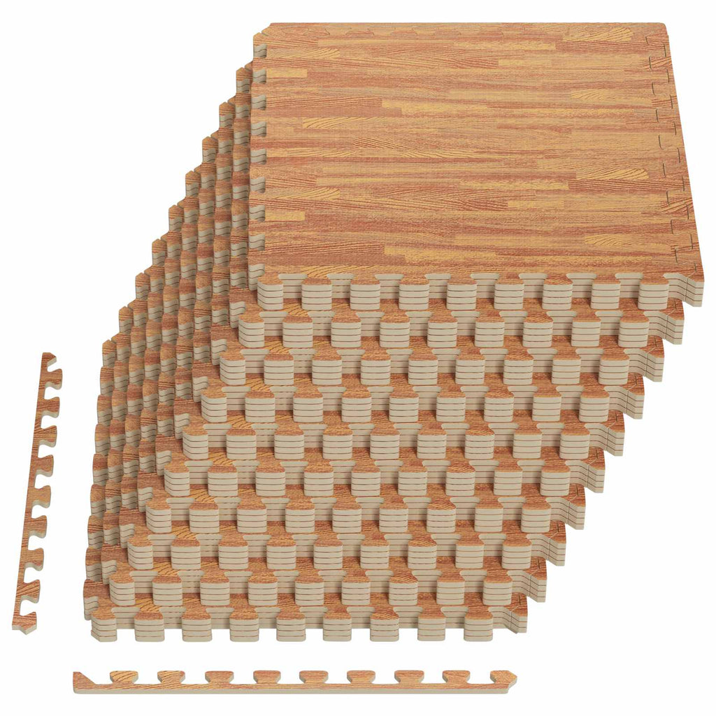 Tappetino per piscina 40 pz legno 14,4 m² Schiuma EVA
