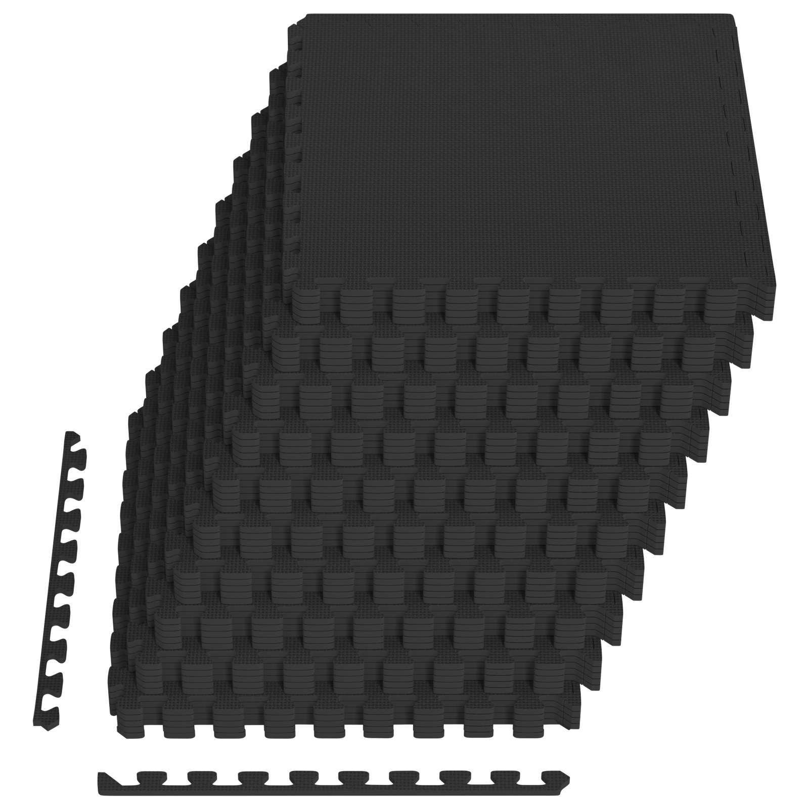 Tappetino per piscina 50 pz Nero 18 m² Schiuma EVA