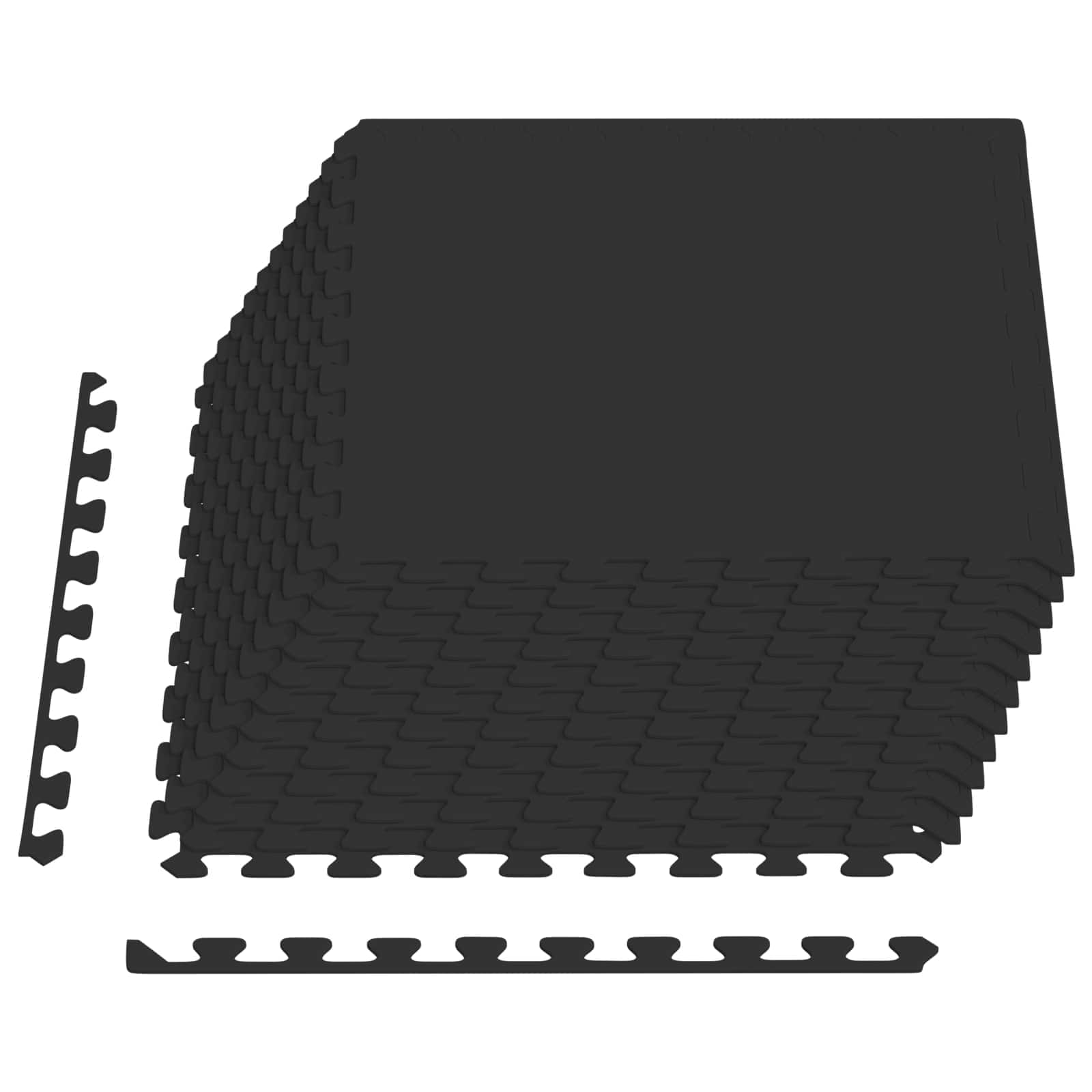 Tappetino per piscina 12 pz Nero 4,32 m² Schiuma EVA