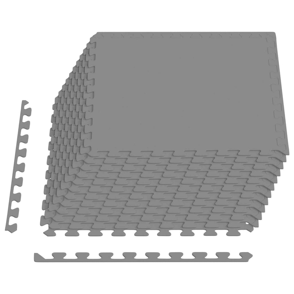 Tappetino per piscina 12 pz Grigio 4,32 m² Schiuma EVA