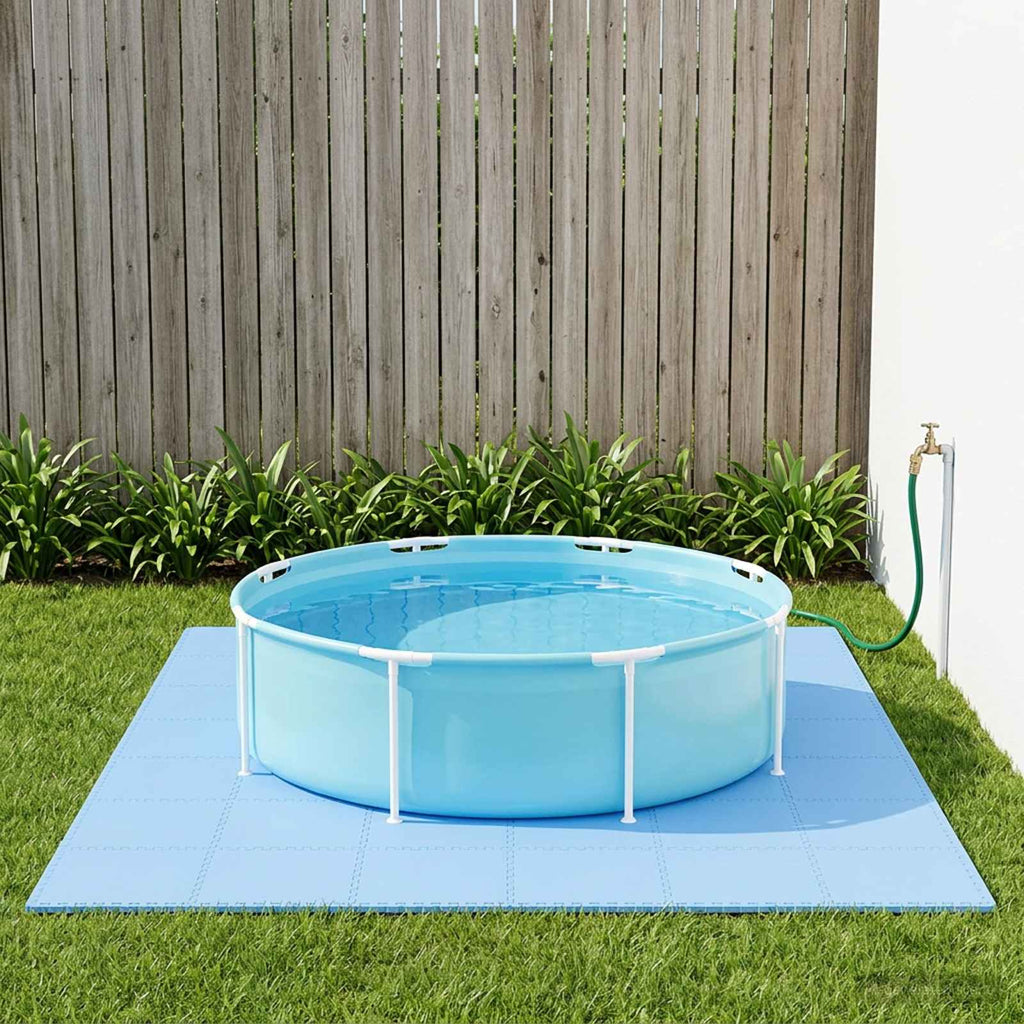 Tappetino per piscina 24 pz Blu 8,64 m² Schiuma EVA