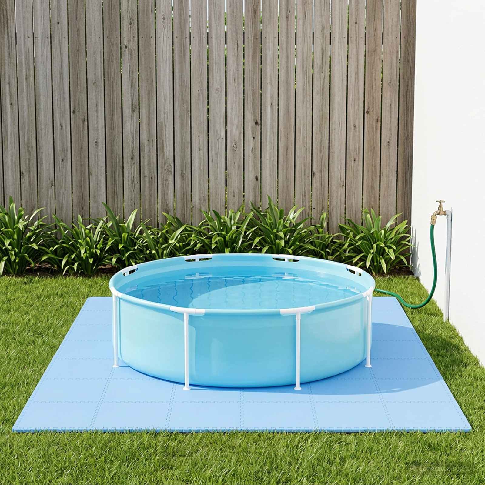 Tappetino per piscina 24 pz Blu 8,64 m² Schiuma EVA