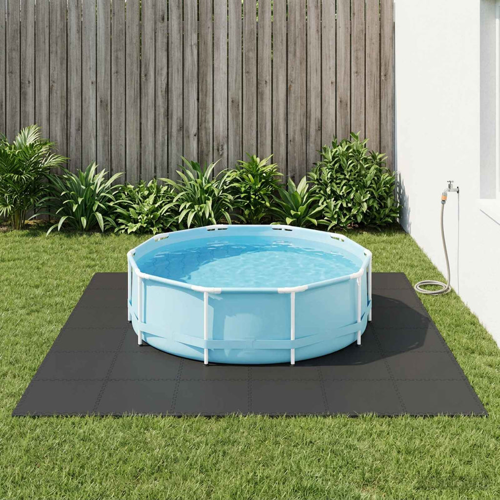 Tappetino per piscina 50 pz Nero 18 m² Schiuma EVA