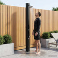 Doccia solare con testa doccia e rubinetto 40 l Nero
