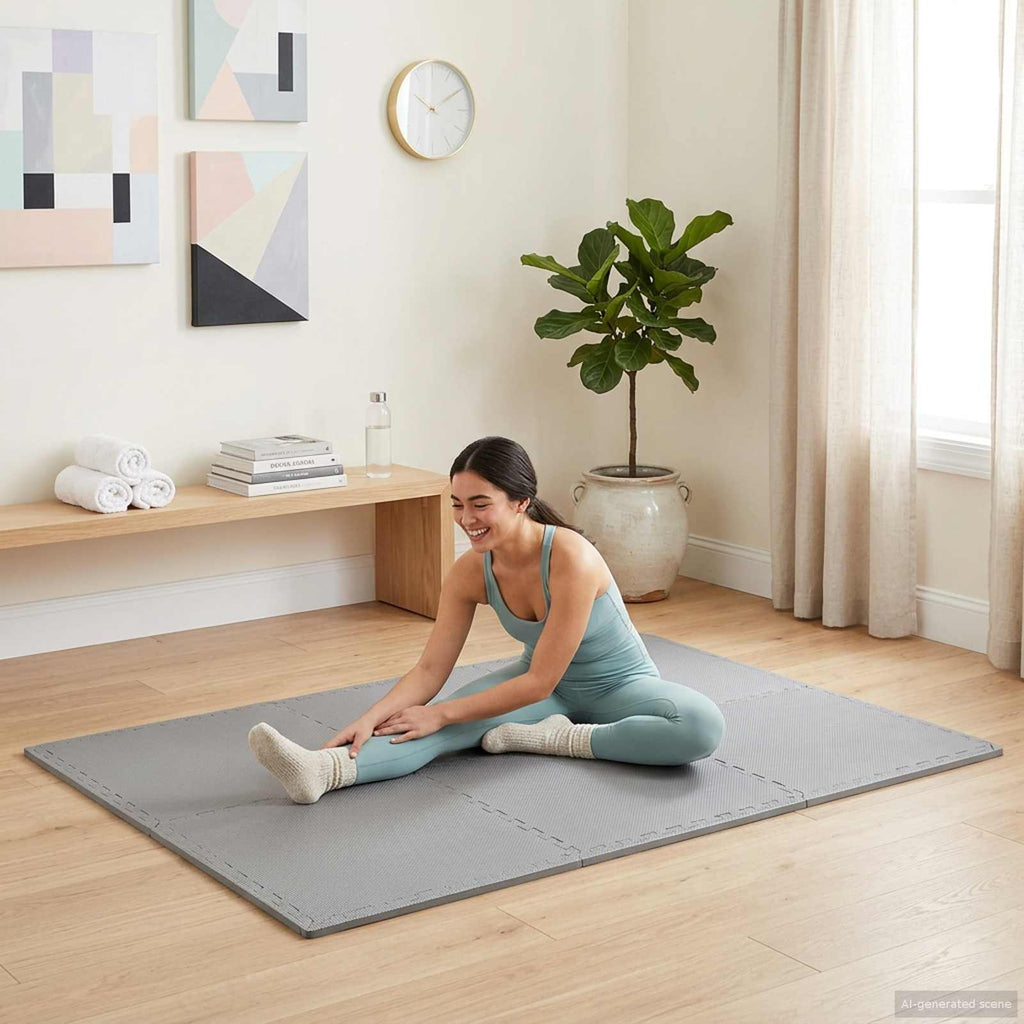 Tappeti 12 pz Grigio 4,32 m² Schiuma EVA
