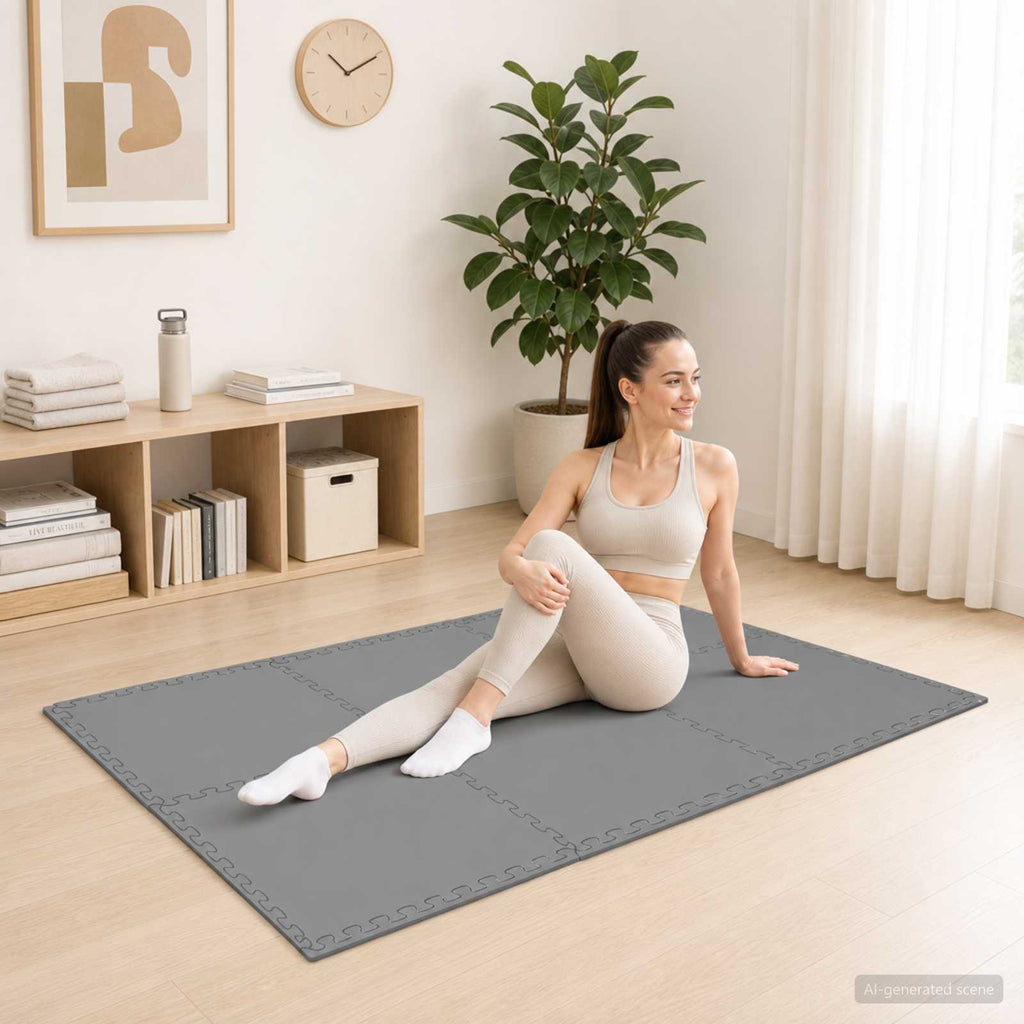 Tappeti 12 pz Grigio 4,32 m² Schiuma EVA