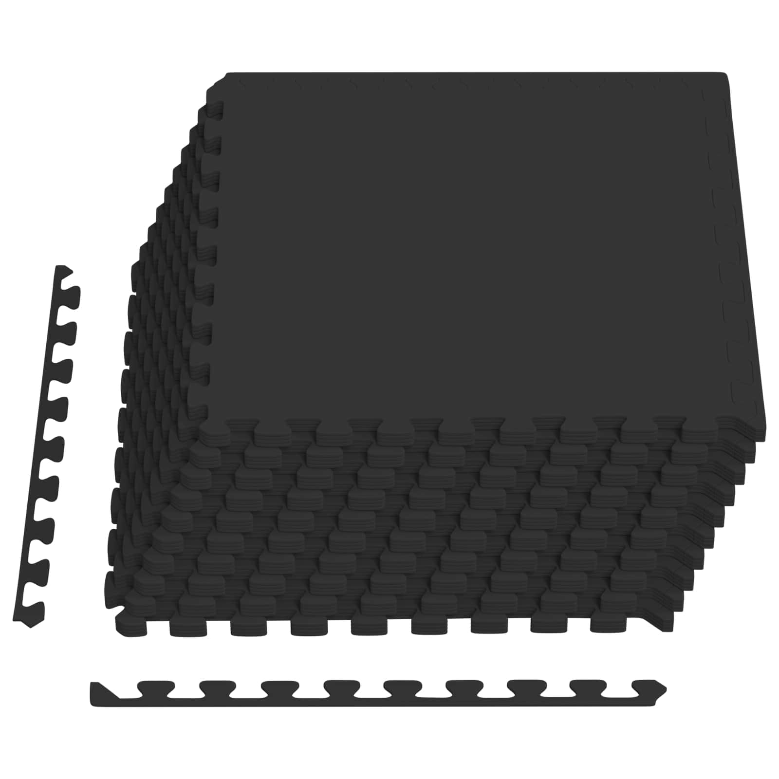 Tappeti 40 pz Nero 14,4 m² Schiuma EVA