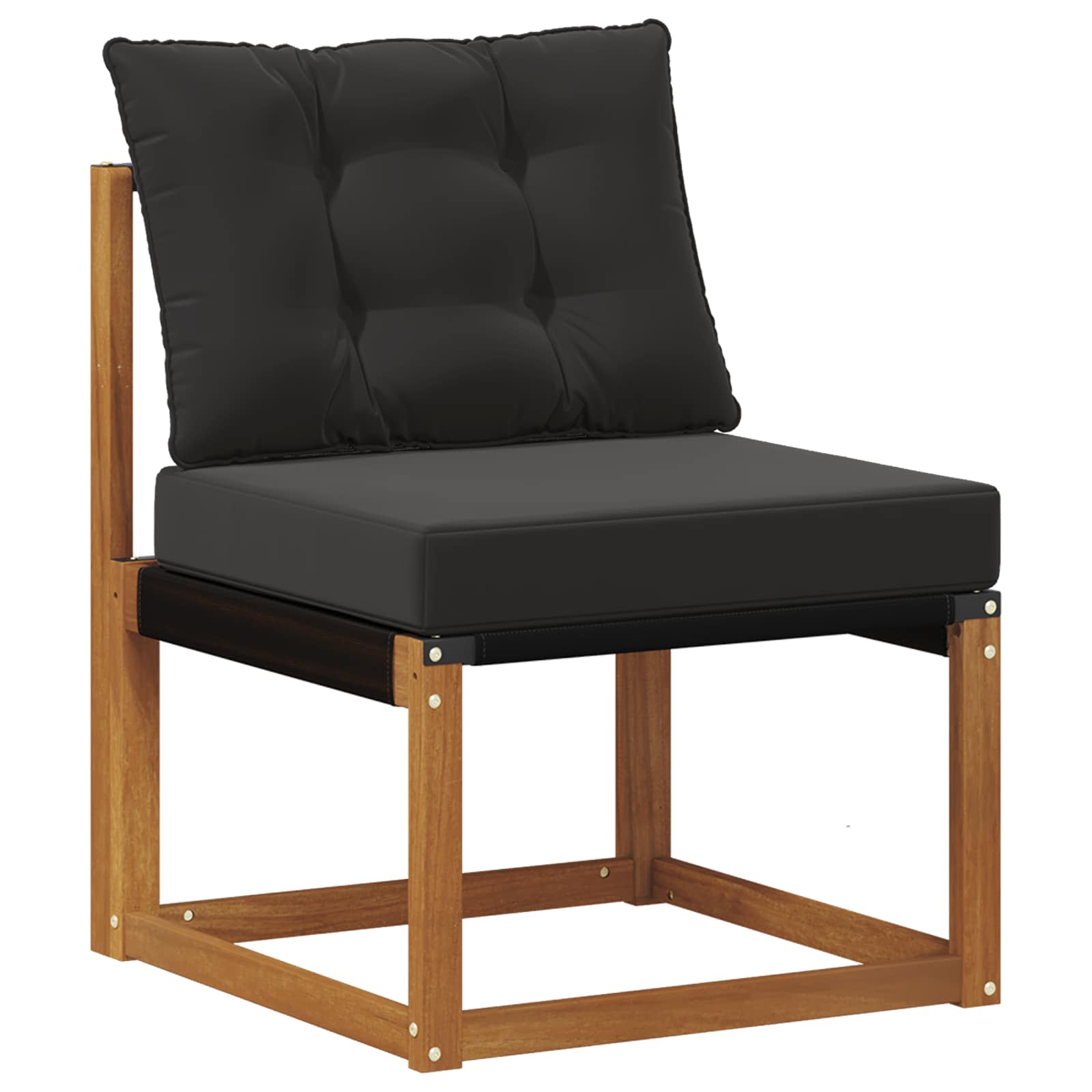 2 Pezzo Divano da esterno Legno di Acacia Massello Naturale