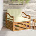 Set di divani da esterno Legno di Acacia Massello Naturale